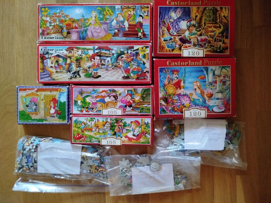 Пазлы 6 шт., + бонус