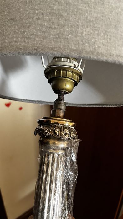 Candeeiro Clássico Vintage Banhado a Prata