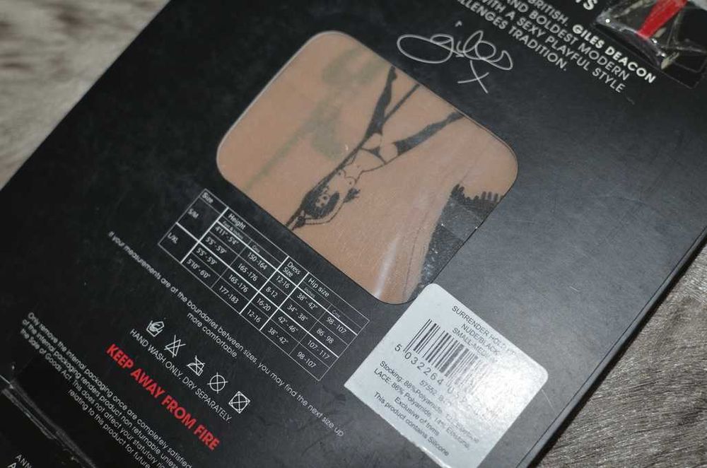 Дизайнерские (с обложки Vogue) чулки от дизайнера Джайлза Дикона (S-M)