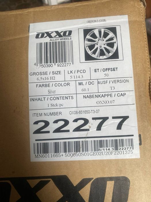 диски OXXO Oberon 5 r16 / колеса / легкосплавні / титани