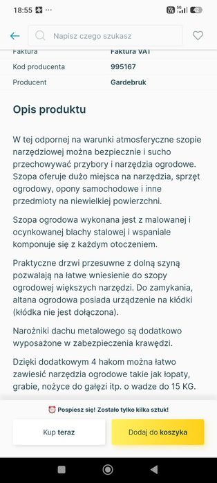 Schowek ogrodowy