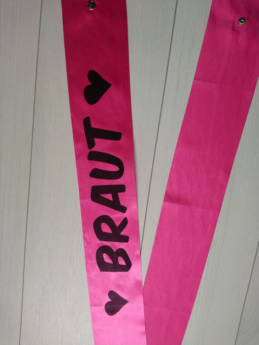 Стрічка для нареченої Braut на німецькій мові