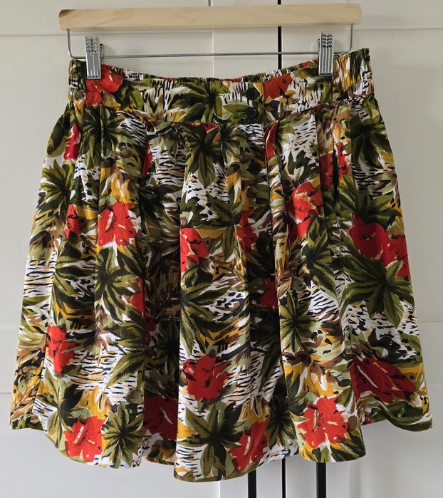 Krótka spódniczka w kolorach jesieni, 100% wiskoza