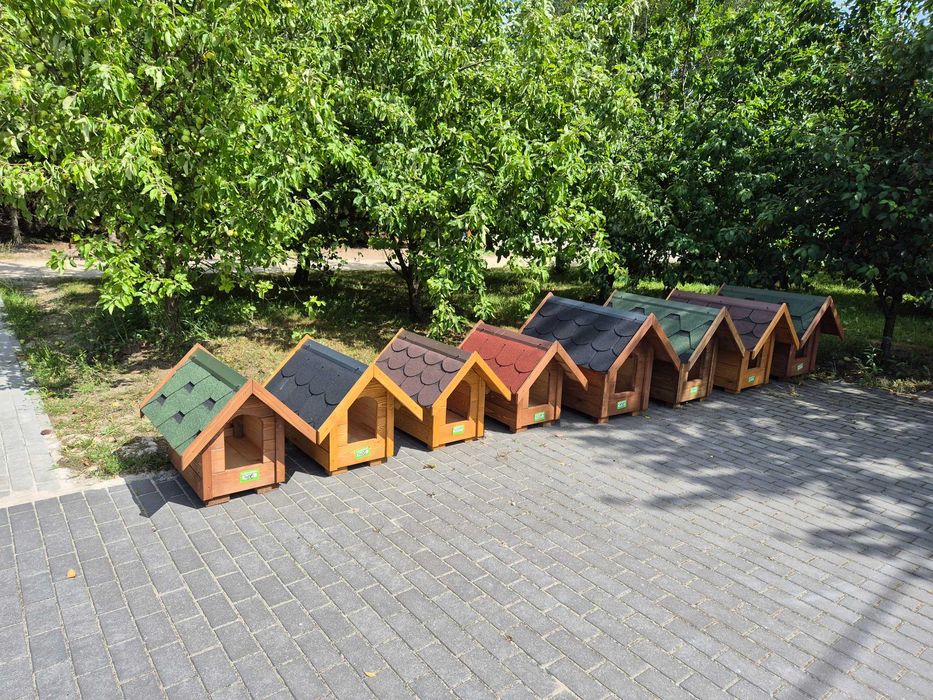 Drewniane budy dla psów – 5 rozmiarów, solidne i ocieplane