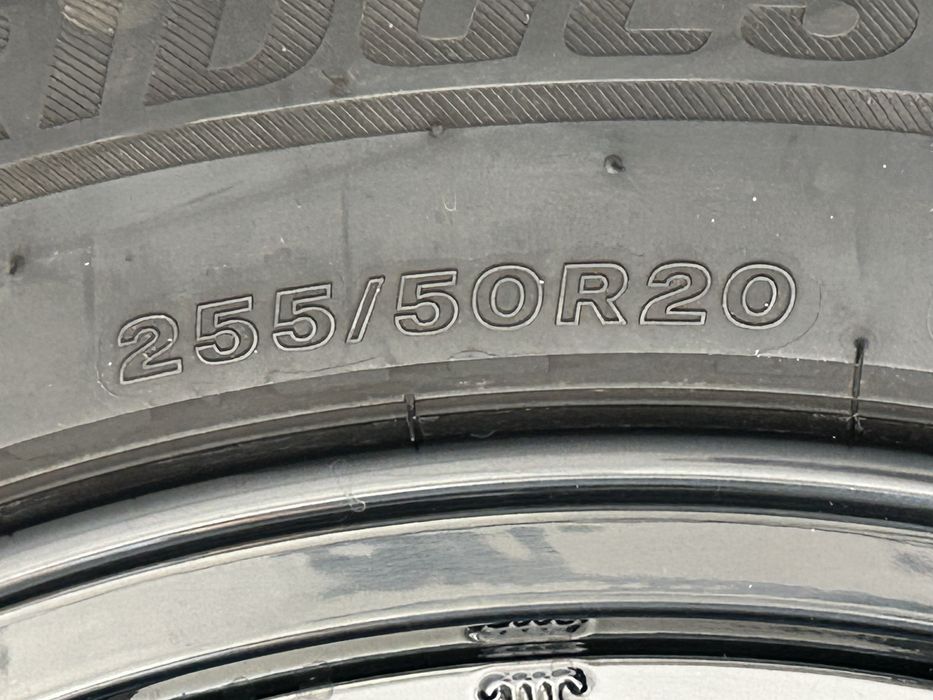 04 koła Audi r 20” 5x112 Bridgestone 255/50/20 Czarne B Ładne