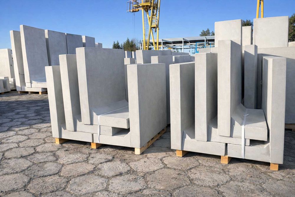 Mur oporowy L ściana oporowa L-ka LKI LKA beton C30/37 C40/45 DOSTAWA