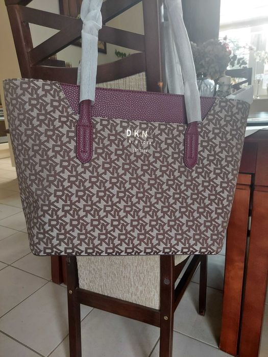 Torebka DKNY Donna Karan New York skóra i materiał oryginalna z USA