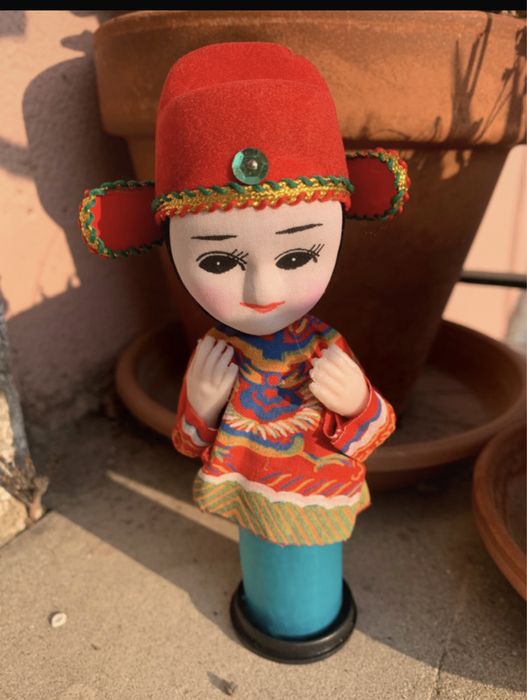 Boneca de coleção vintage tailandesa artesanal