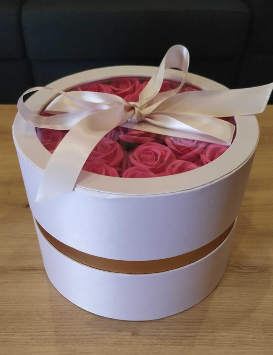 Caixa de flores de sabão
