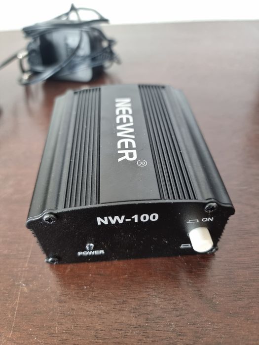 Fonte Alimentação Microfone 48V Phantom Power - Neewer NW-100
