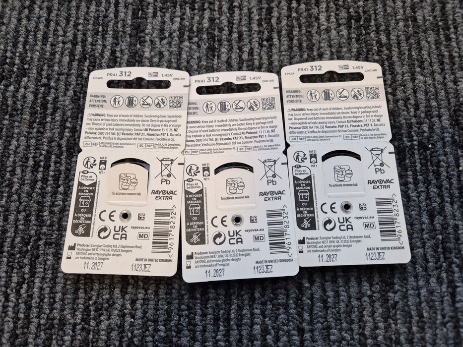 Baterie Rayovac extra 312