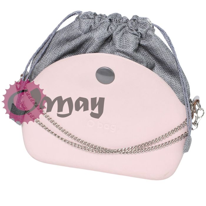 Szary organizer OBAG MOON LIGHT worek pleciony 2 kieszenie komin OMAY