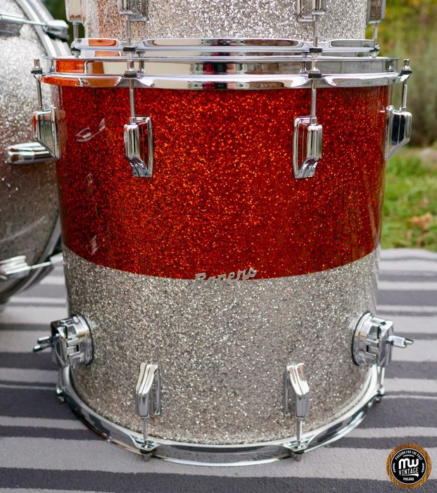 ‼️ Perkusja Rogers Powertone 22”, 13", 16” Copper/Silver Sparkle ‼️