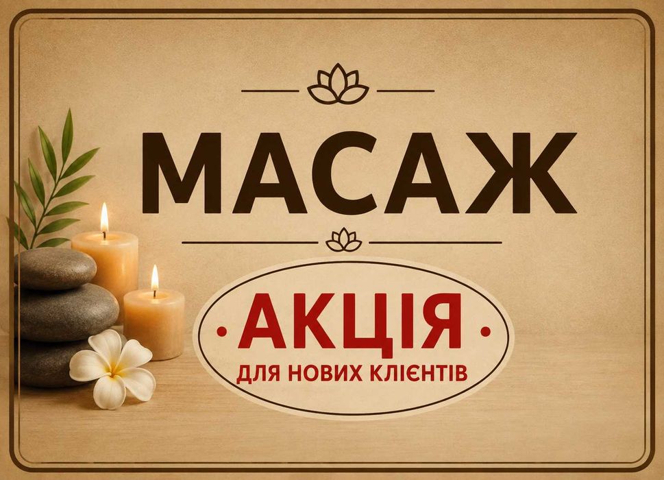 Масаж Вінниця для здоров'я та релаксації р-н Вишенька.