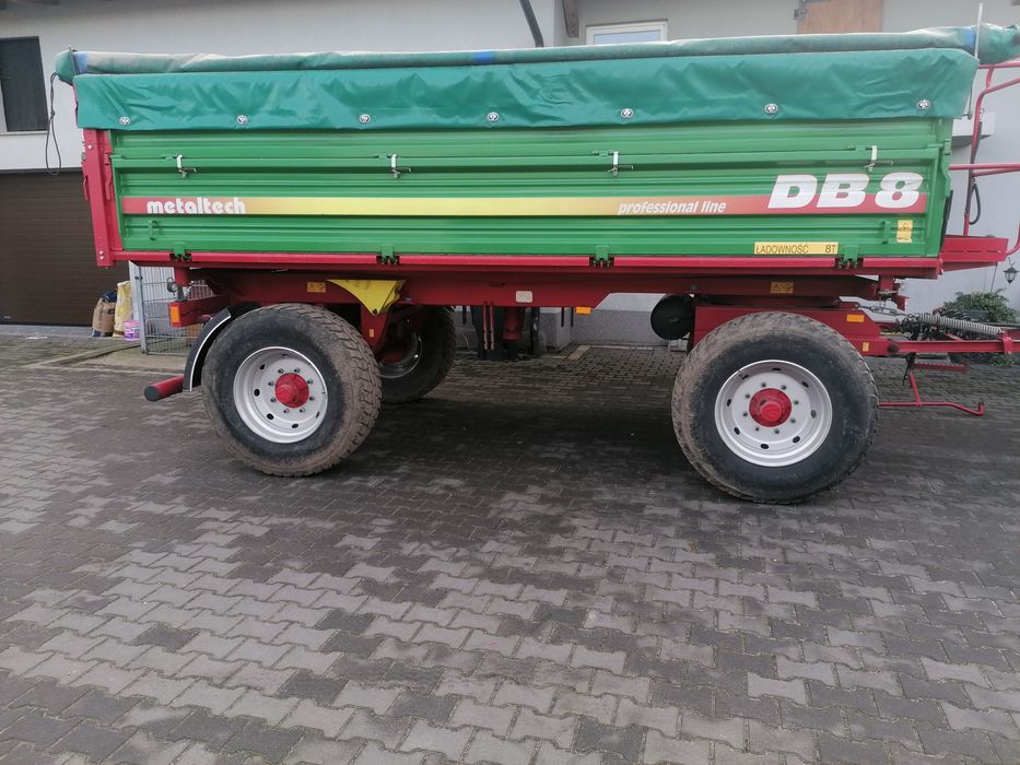 Przyczepa rolnicza Metaltech DB8 8 ton, pierwszy właściciel