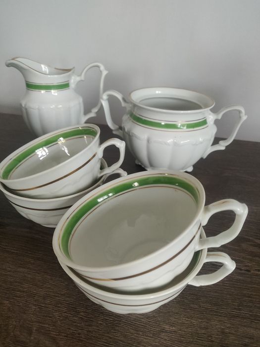 Zestaw kawowy herbata Wałbrzych porcelana