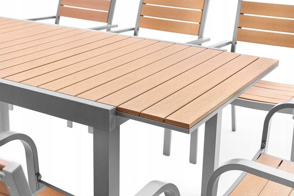 STÓŁ Drewno Polywood ROZKŁADANY Ogród Taras DESKA 150CM 200cm