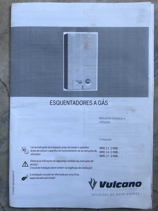 Esquentador a Gás Vulcano WRD 11 -2KME 31