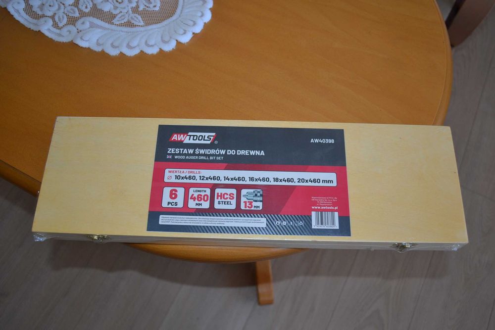 ŚWIDER DO DREWNA zestaw 6 szt. 10-20 460mm AWTOOLS