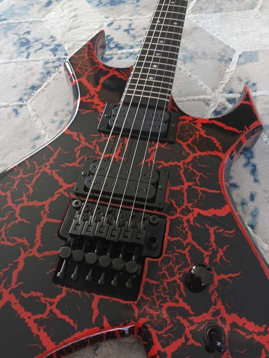 B.C. Rich Warlock Legacy Floyd Rose Red Crackle Gitara elektryczna Neck-through