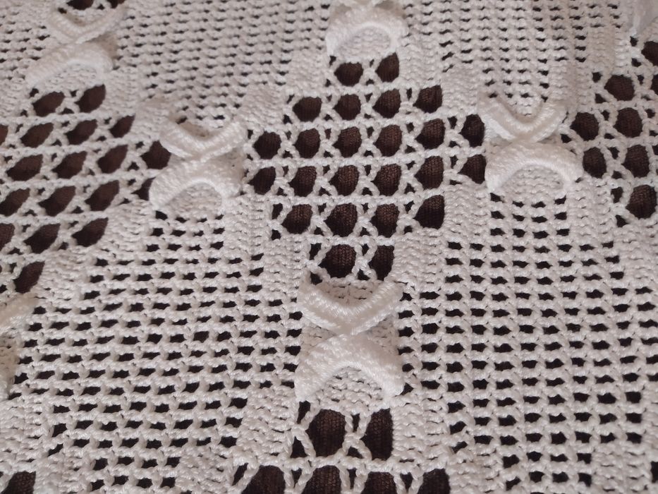 Colcha crochet feita à mão