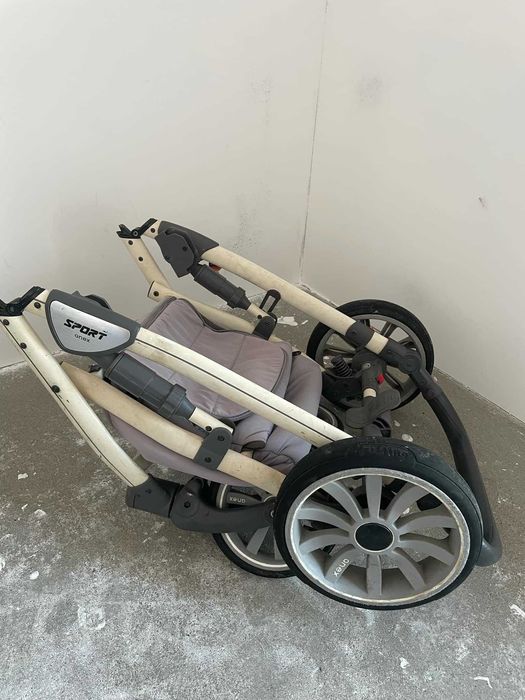 Anex sport Wózek różowo szary