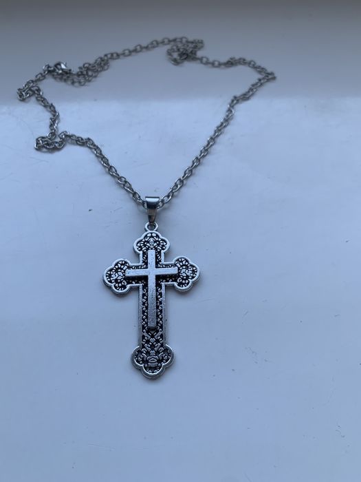 Naszyjnik z dużym krzyżem Gothic Goth