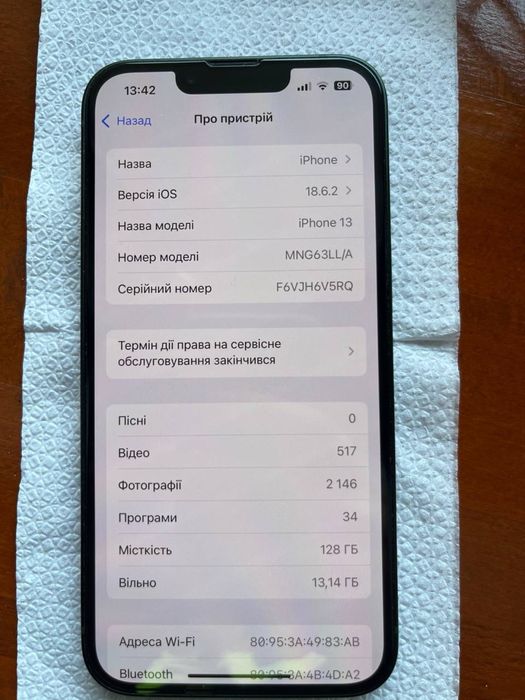 Айфон 13 128гб зелений
