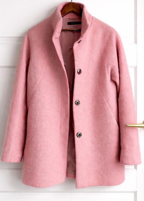 Płaszcz 65% wełny +angora kozia L