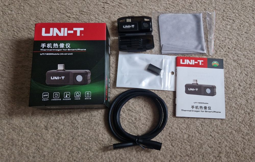 Kamera termowizyjna pirometr UNI-T usb C telefon smartfon na prezent e