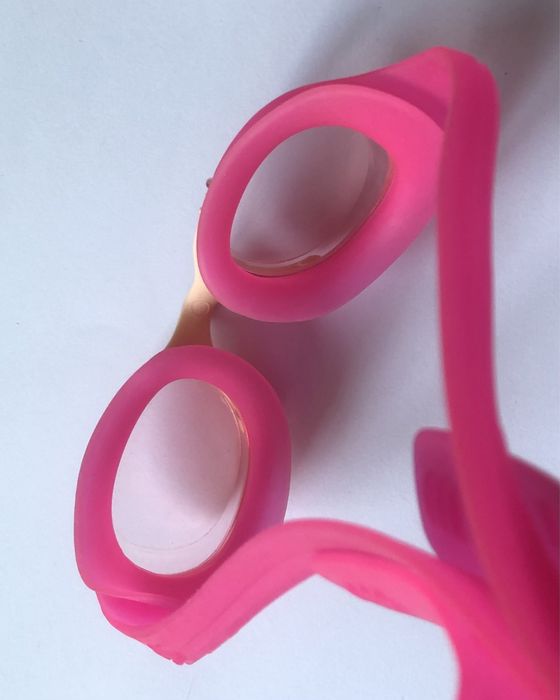 Okularki dziecięce do pływania Tribord (Decathlon), różowe