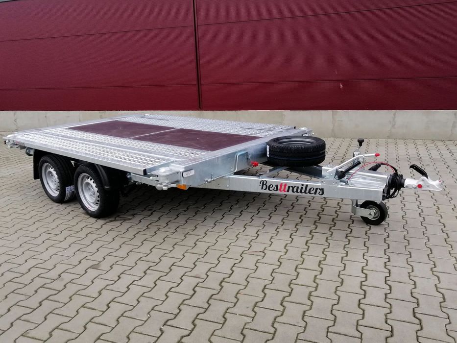 Besttrailers Przyczepa pod kontener 10-stopowy producent Besttrailers  Przyczepa specjalna pod kontenery transportowe 10’ / 20’ | DMC 3500 kg