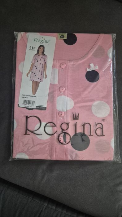 Różowa koszula nocna Regina 100% bawełna