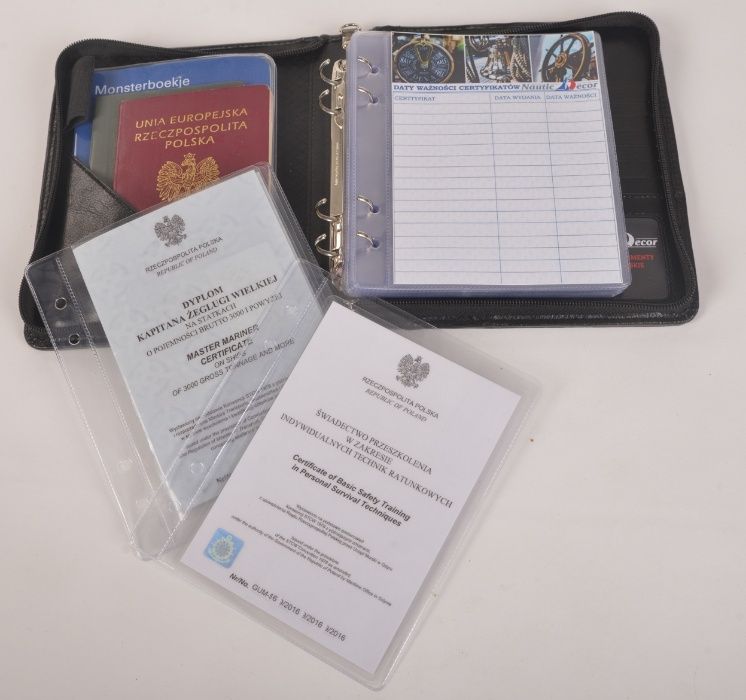 Etui na dokumenty dla marynarza EDM4 SIMPLEX żegluga śródlądowa