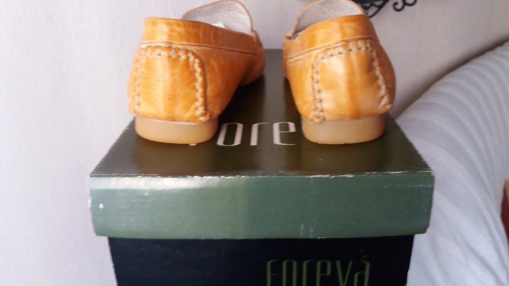 Sapatos mocassim Foreva, nº 36 pele (alaranjada), NOVOS - NUNCA USADOS