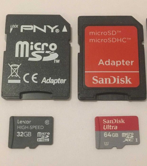 Cartões mini SD com adaptador
