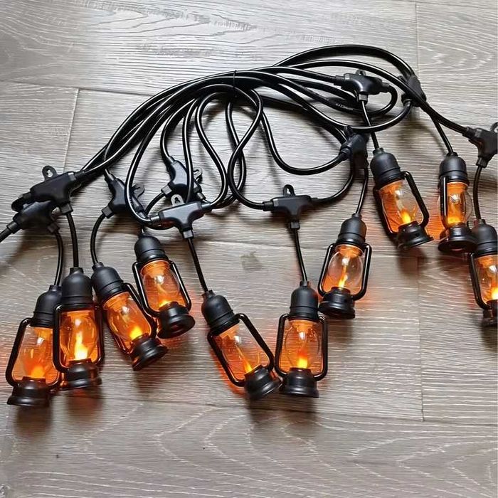Girlanda Swietlna Lampki Dekoracyjne Led 10 szt Latarenki Ogrodowe 5m