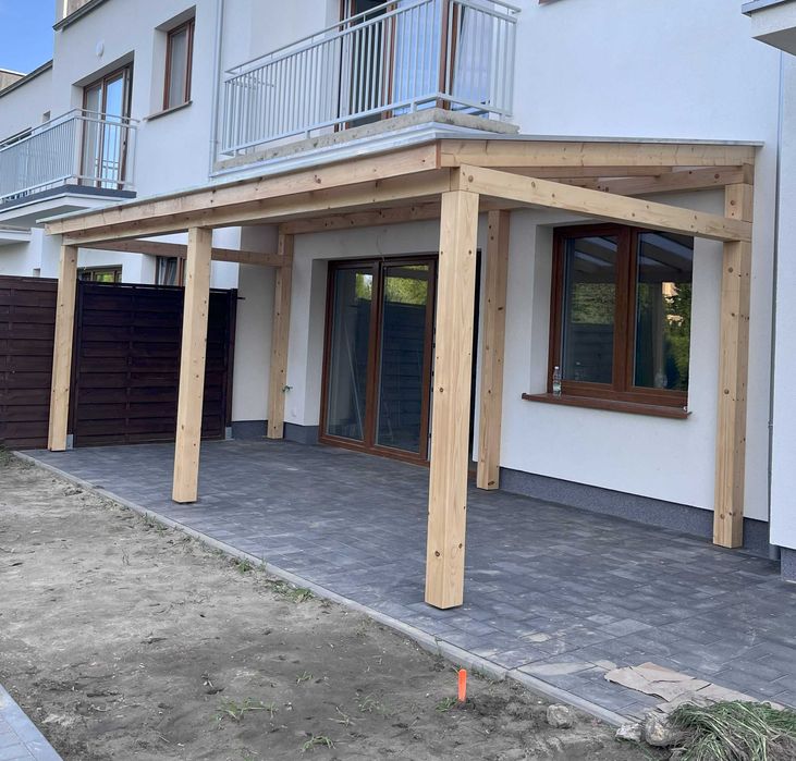 Zadaszenie Tarasu Drewniane Poliwęglanowe Altana Pergola Taras Carport