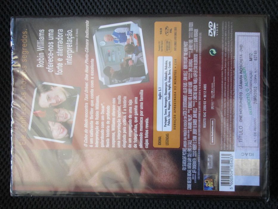 DVD -One Hour Photo Câmara Indiscreta, com Robin Williams