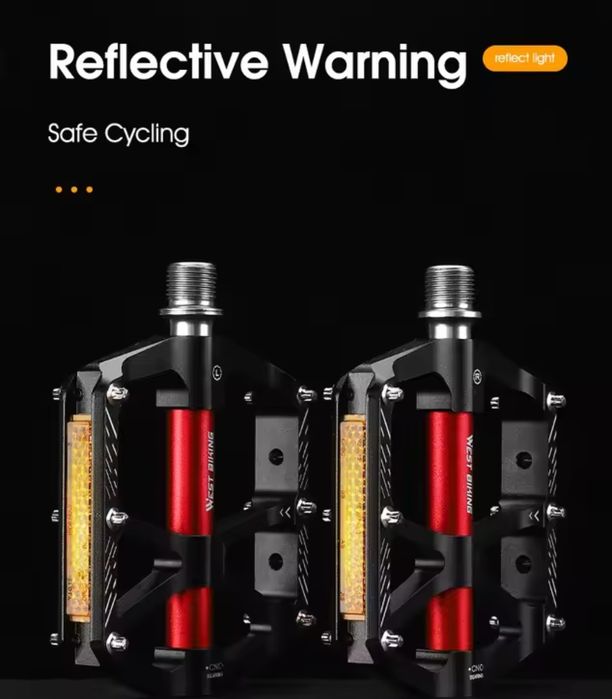 West Biking pedały platformowe Blue 3łożyska maszynowe 327g Jakość PRO