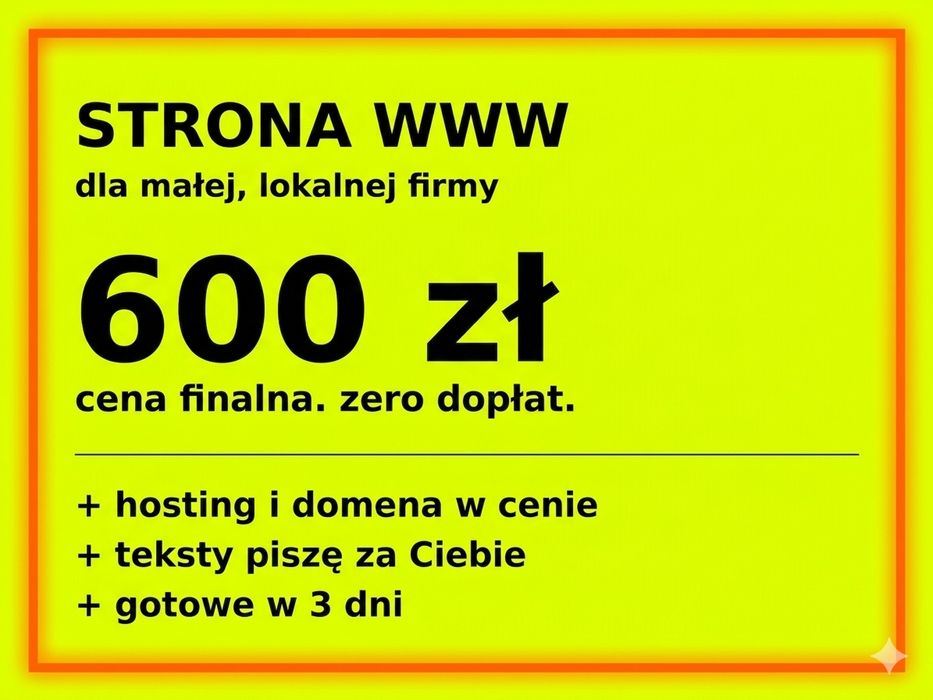 $ Strona WWW Dla Małej Firmy 600 zł Hosting I Teksty W Cenie Gotowa W 3 Dni $