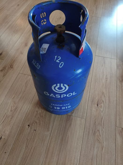 Komplet: pełna butla propan butan 11kg + taboret żeliwny 9.8 kw + reduktor 37 mbar