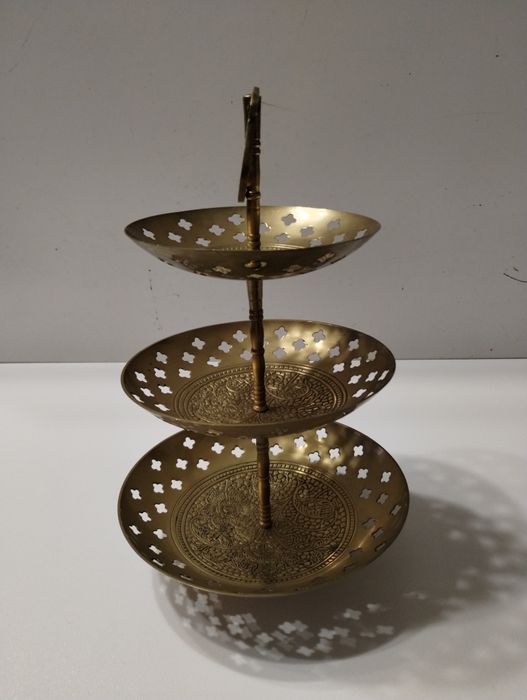Patera mosiężna etażerka