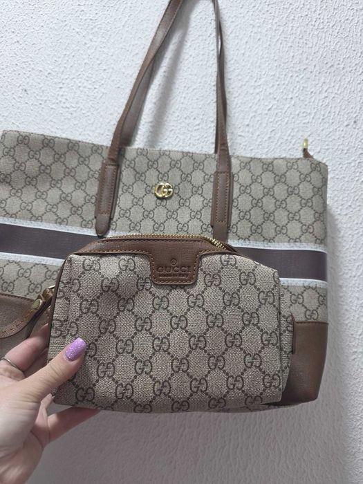 Conjunto de 3 Malas de Senhora em Tons Bege e Castanho | Novas