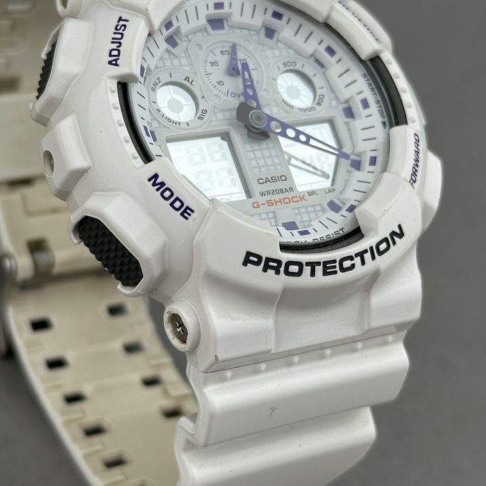 Zegarek naręczny męski Casio G-Shock biały | funkcje sportowe | WR