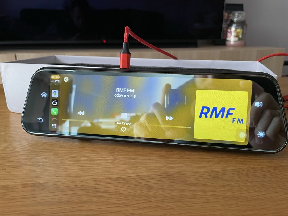 Wideorejestrator 4K lusterko Android auto/ CarPlay kamera/Yanosik