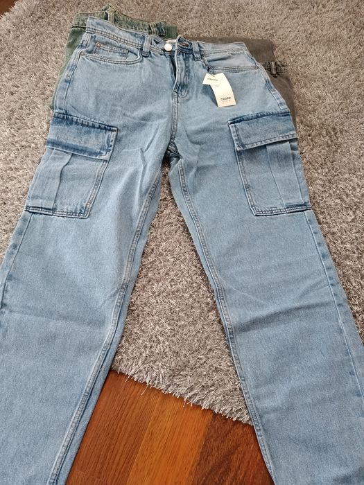 Cropp zestaw nowych spodni jeansowych 30/34