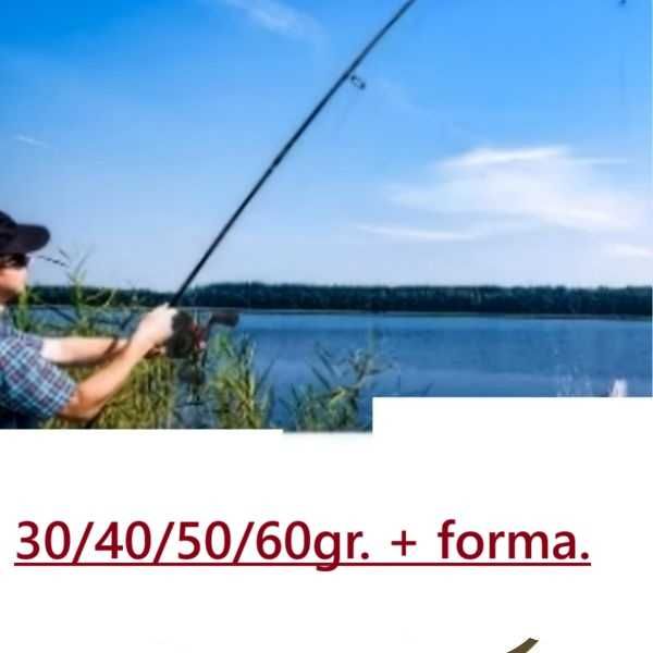 Zestaw do połowu na metodę 4 podajniki 30/40/50/60 gr. + forma.