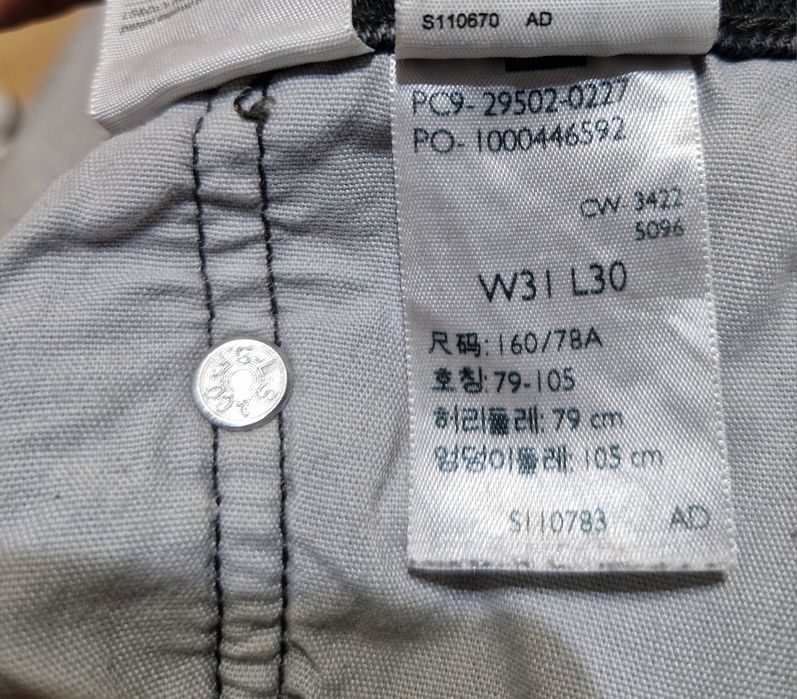 Jeansy Levis 501 W 31 L 30