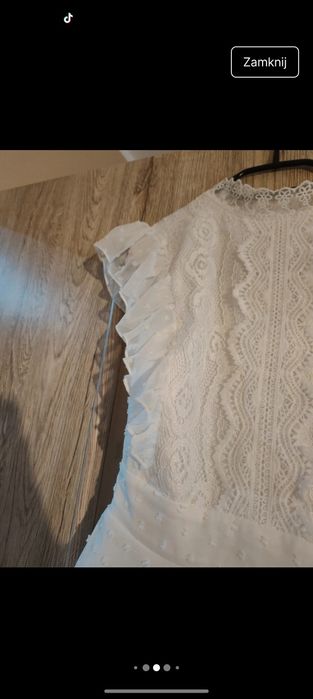 Biały elegancki kombinezon shein M